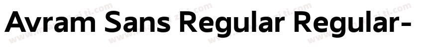 Avram Sans Regular Regular字体转换